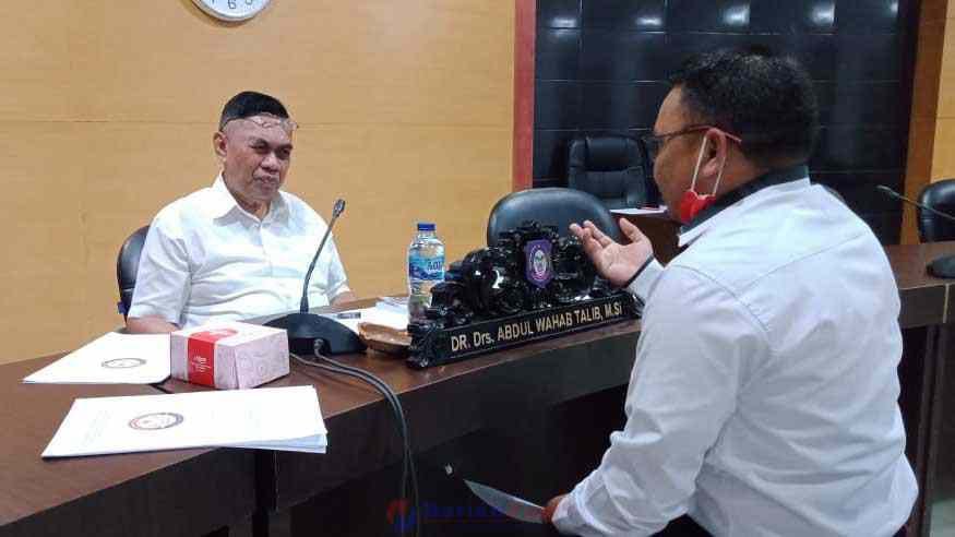 Ketua Komisi 1 Deprov Gorontalo, Abdul Wahab Talib menggelar uji kepatutan kepada calon anggota KPID