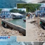 Kondisi Tanggul Yang Berada di Jalan Menuju TPI Tilamuta