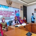 Sekda Boalemo, Sherman Moridu saat memaparkan agenda tahunan Festival Pesona Boalemo didepan para kurator Nasional