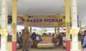 Bupati Boalemo, Anas Jusuf saat menghadiri pasar murah NKRI Peduli