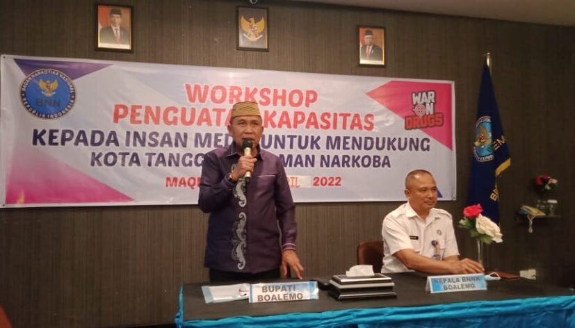 Anas Jusuf menjadi narasumber pada workshop yang dilaksanakan BNNK Boalemo