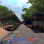 Lapak pasar senggol Pohuwato yang dibangun di area perkantoran pemerintahan Kabupaten Pohuwato
