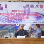 Sekda Boalemo Sherma Moridu saat memimpin Apel Siaga Tim Pendamping Keluarga Begerak