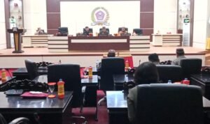 rapat paripurna ke - 31 dalam rangka penandatanganan persetujuan bersama ranperda tentang pertanggungjawaban pelaksanaan APBD Kabupaten Pohuwato tahun anggaran 2021