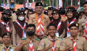 Nasir Giasi dan Peserta Kemah Besar Pramuka Pohuwato (KBPP) Tahun 2022