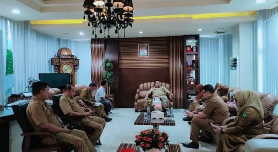 Penjabat Bupati Boalemo, Dr. Drs. Hendriwan, M.Si., Saat Menerima PT. Protelindo