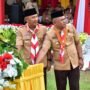 Saipul Mbuinga dan Nasir Giasi di pembukaan Kemah Besar Pramuka Pohuwato tahun 2022