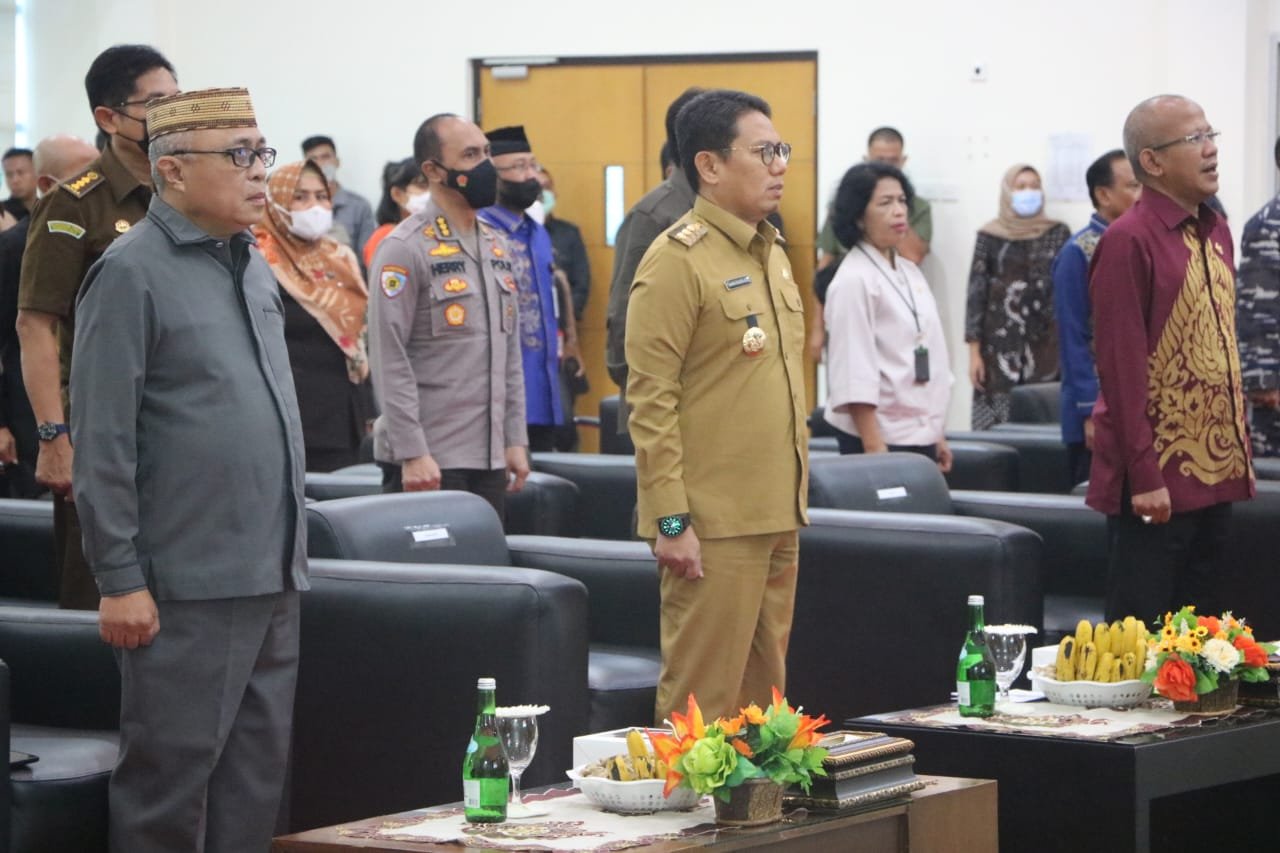 Sopyan saat menghadiri serah terima jabatan Kepala BPK RI Perwakilan Provinsi Gorontalo, Senin, 5 September 2022, di Auditorium Kantor BPK RI Perwakilan Provinsi Gorontalo.