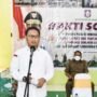 Hamka memberikan sambuatan pada penyerahan Bantuan Langsung Pangan Pemerintah Provinsi Gorontalo (BLP3G) kepada Keluarga penerima manfaat ( KPM ) Kecamatan Paguyangan