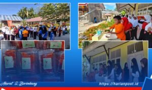 Puskesmas Mananggu menggelar kampanye Cuci Tangan Pakai Sabun (CTPS) di SDN 01 Mananggu
