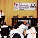 Kepala Diskominfotik Provinsi Gorontalo, Masran Rauf, memberikan sambutan pada bimtek penyusunan DIP dan DIK