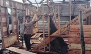 Potrer penerima program BSPS dengan rumah yang belum selesai dibangun