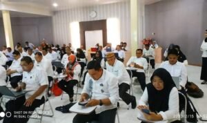 Pejabat Administrator, Pengawas dan Fungsional di lingkungan Pemkab Boalemo saat mengikuti ujian kompetensi
