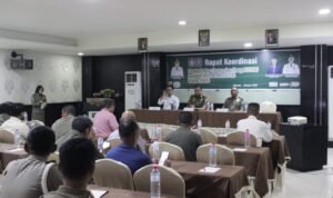 Satuan Polisi Pamong Praja Provinsi Gorontalo saat melaksanakan rapat koordinasi PPNS