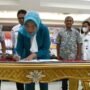 Ketua TP PKK Provinsi Gorontalo, Gamaria Purnamawati Monoarfa, pada Rembuk Stunting di aula rumah jabatan Gubernur Gorontalo