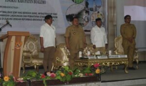 Penjabup Boalemo, Hendriwan saat menghadiri Musyawarah Pembangunan Musrenbang Tingkat Kabupaten Boalemo