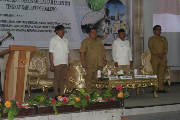 Penjabup Boalemo, Hendriwan saat menghadiri Musyawarah Pembangunan Musrenbang Tingkat Kabupaten Boalemo