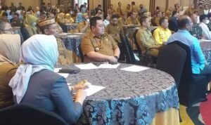 Penjabup Boalemo Hendriwan saat menghadiri Musyawarah Pembangunan Tingkat Provinsi Gorontalo