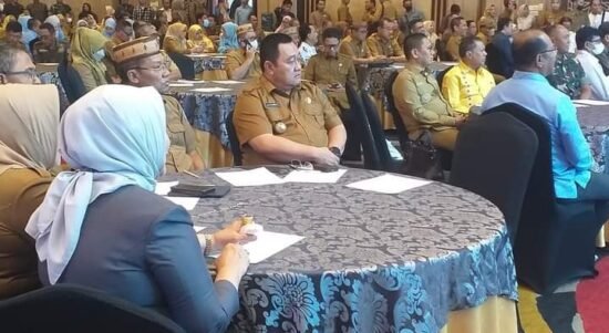 Penjabup Boalemo Hendriwan saat menghadiri Musyawarah Pembangunan Tingkat Provinsi Gorontalo