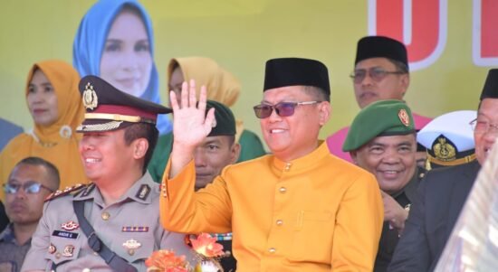 Bupati Gorontalo Utara Thariq Modanggu di HUT Gorut Ke-16(Foto : Humas)