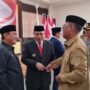 Bupati Gorontalo Utara Thariq Modanggu saat menghadiri serah terima jabatan Penjabat Gubernur Gorotalo
