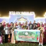 Bupati Gorontalo Utara Thariq Modanggu saat menghadiri pembukaan MTQ tingkat Kecamatan Sumalata, Desa Puncak Mandiri