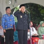 Penjabup Boalemo Sherman Moridu saat memimpin upacara hari lahir Pancasila