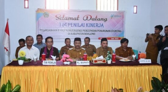 Pemkab Boalemo saat menerima kunjungan Tim Penilai Aksi Konvergensi Percepatan Penurunan Stunting