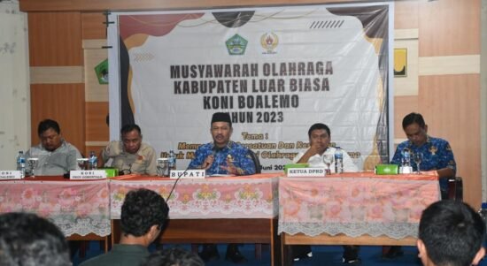 Penjabup Boalemo Sherman Moridu saat menghadiri pembukaan Musorkab KONI Kabupaten Boalemo