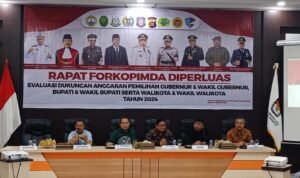 Paris Jusuf Mengelar Rapat Bersama Kepala Daerah Kabupaten/Kota terkait dukungan anggaran Pemilu 2024