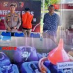 Konferensi pers Polres Boalemo terkait penimbunan BBM bersubsidi jenis solar