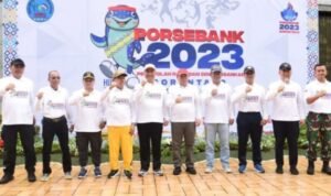 Penjabat Gubernur Gorontalo Ismail Pakaya Menghadiri Pembukaan Pekan Olahraga dan Seni Perbankan (Porsebank) tahun 2023 yang dilaksanakan oleh Badan Musyawarah Perbankan Daerah (BMPD)