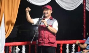 PJ Bupati Boalemo Sherman Moridu saat membuka Turnamen Sepak Takraw