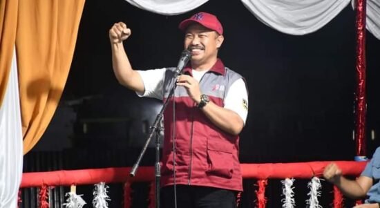 PJ Bupati Boalemo Sherman Moridu saat membuka Turnamen Sepak Takraw