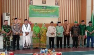 PJ Bupati Boalemo Sherman Moridu saat menghadiri pelantikan pengurus pimpinan cabang muslimat Nahdatul Ulama