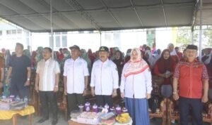Penjabup Boalemo Sherman Moridu saat menghadiri pencanangan HUT RI ke 78 tingkat kecamatan Paguyaman