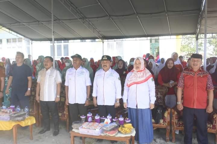 Penjabup Boalemo Sherman Moridu saat menghadiri pencanangan HUT RI ke 78 tingkat kecamatan Paguyaman