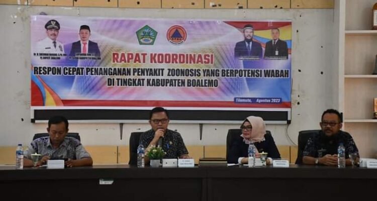 Rapat Koordinasi Respon Cepat Penanganan Penyakit Zoonosis Yang Berpotensi Wabah di Tingkat Kabupaten Boalemo