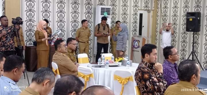 Pj Sekda Boalemo Supandra Nur saat menghadiri Rapat Koordinasi Peningkatan Kualitas Pemantapan Sistem Merit dan Manajemen Talenta