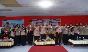 Bupati Thariq Modanggu saat menghadiri kegiatan pramuka