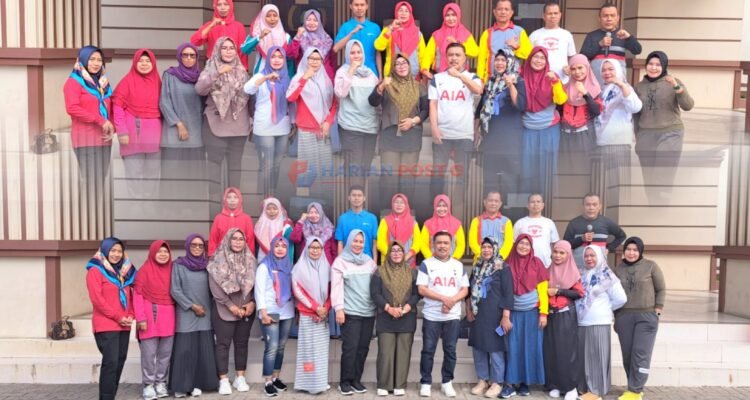 Peserta senam bersama di lingkungan Pemkab Gorut