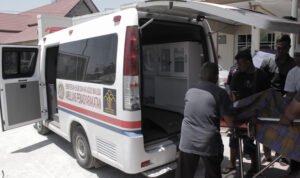 Jenazah warga binaan Lapas Pohuwato dibawa ke Rumah duka Kecamatan Patilanggio