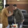 Penjabup Sherman Moridu saat menerima kunjungan kerja Kabinda Provinsi Gorontalo Khariul Amir (Foto: Arif)
