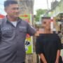 Pelaku penganiayaan seorang anak saat diamankan Polresta Gorontalo Kota