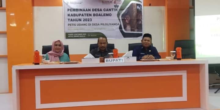 Pj. Bupati Boalemo Sherman Moridu saat menghadiri pembinaan desa cantik kabupaten Boalemo tahun 2023