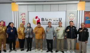 Para Anggota Komisi I DPRD Provinsi Gorontalo Mendatangi Bawaslu Provinsi Gorontalo