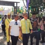 Bupati Thariq Modanggu saat menghadiri reuni Akbar SMA Negeri 4 Gorontalo Utara