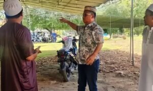 Bupati Gorontalo Utara Thariq Modanggu saat meninjau lokasi Ijtima Ulama