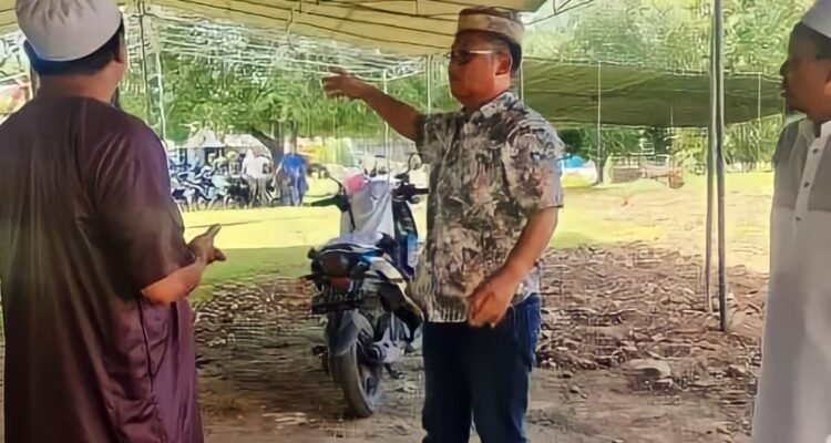 Bupati Gorontalo Utara Thariq Modanggu saat meninjau lokasi Ijtima Ulama