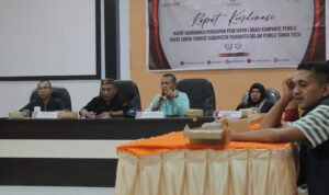 KPU Pohuwato menggelar rapat koordinasi persiapan lokasi kampanye rapat umum peserta pemilu 2024, Rabu, 17 Januari 2024